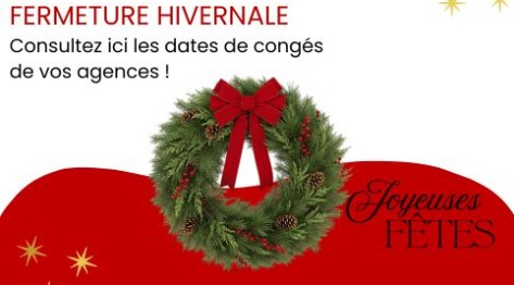 Fermeture hivernale – Planifiez vos visites !